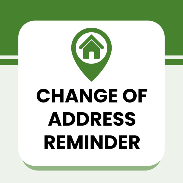 Change of Address Reminder graphic